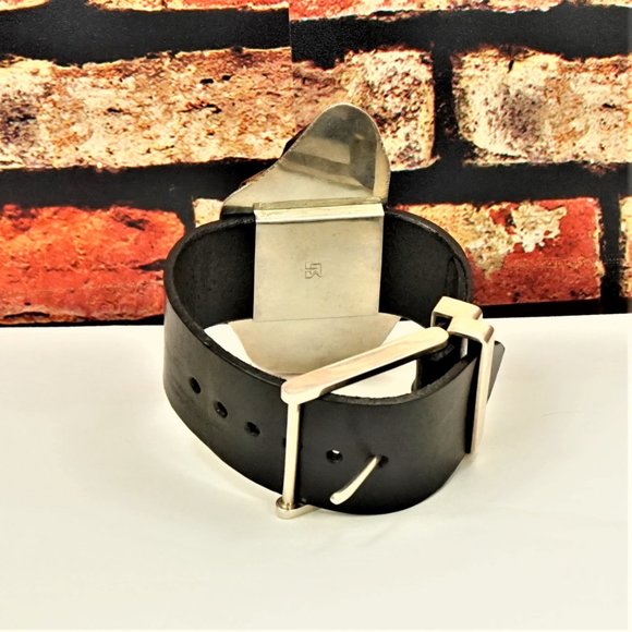 SUPER HUGE AMBER STERLING LEATHER RARE UNISEX BRACELET 9 BY AMBERMODA - Picture 15 of 16